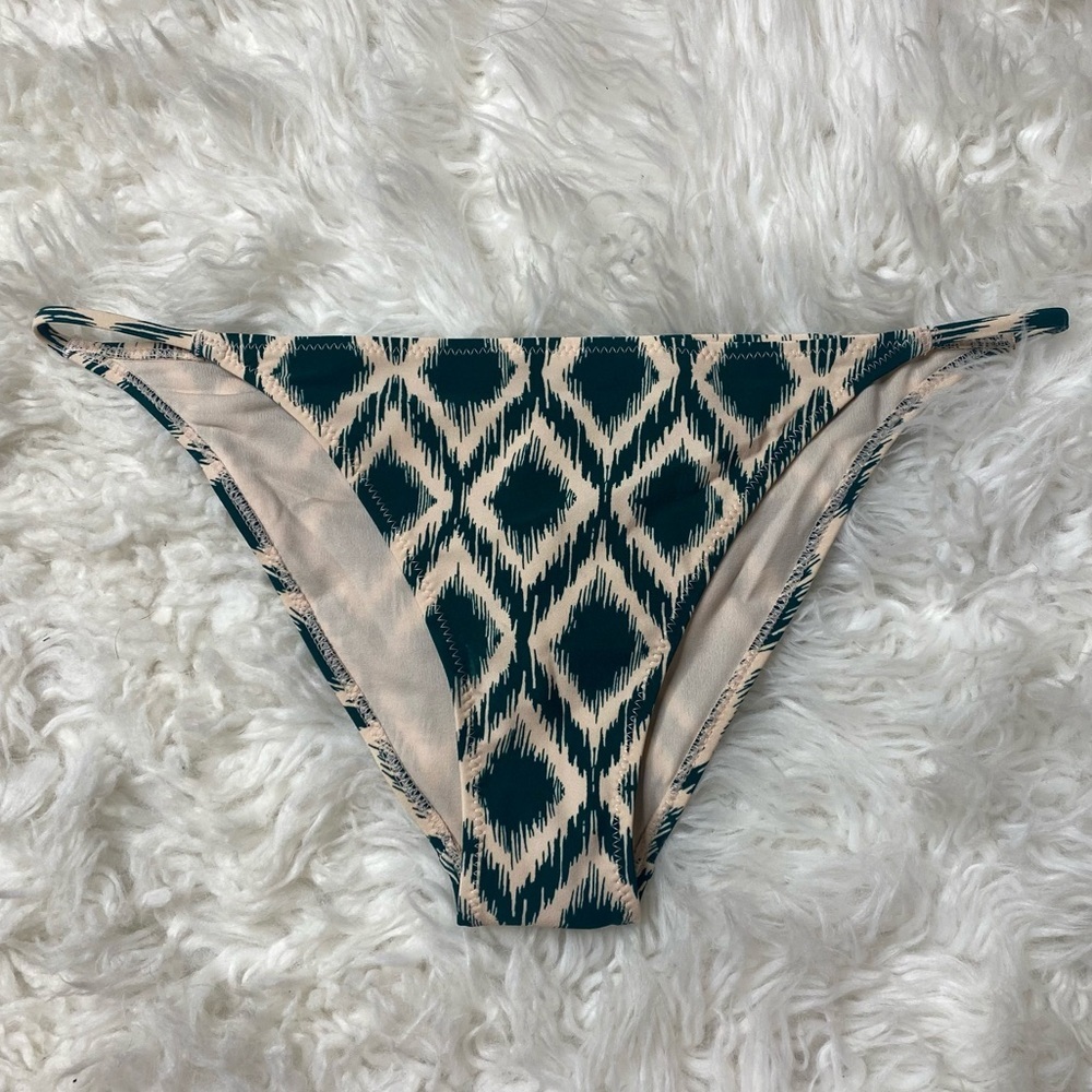H&M Green Patterned Cheeky Bikini Bottom